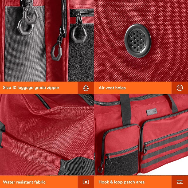 Fitdom 130L 36" Heavy Duty Extra Large Sports Gym Equipment Travel Duffle Bag W/Adjustable Shoulder Strap & 7 Compartments. Perfect for Soccer Baseball Basketball Hockey Football, Team Coaches & More - Image 5